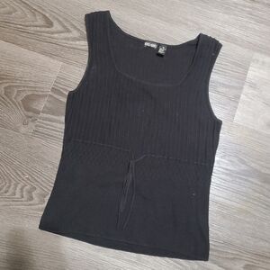 Shu+Shu Vintage Black Ribbed Women's Top S